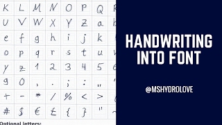 How To Turn your Handwriting into a font [upl. by Jocelin]