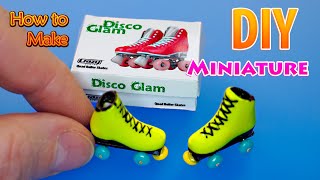 DIY Miniature Roller Skate  Crafts and Hacks for DollHouse  No Polymer Clay [upl. by Fortier]