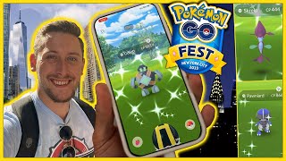 CRAZY SHINY LUCK Pokémon GO Fest NYC 2023 Saturday City Experience [upl. by Haissem]