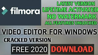 Filmora 9 Video Editor  Cracked Version  Free Download For Windows  Best Free Video Editor PC [upl. by Toile]