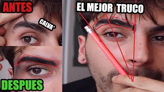 TUTORIAL COMO DEPILAR Y RELLENAR LAS CEJAS  EL MEJOR TRUCO COMO HACERSE CEJAS PERFECTAS HOMBRE [upl. by Aisatsan]