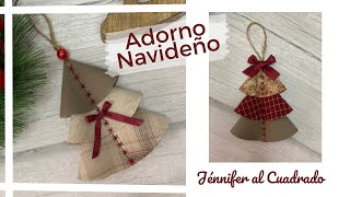 Adornos navideños con tela 🎄 Christmas Decorations with fabric 🎄 Christmas Tree ornament 🎄 [upl. by Walsh932]