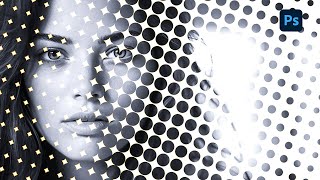 Dotted Color Halftone Effect in Photoshop [upl. by Braynard]