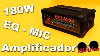 Amplificador de 180W con entrada de micrófono linea y EQ Parte1 [upl. by Nyraa]