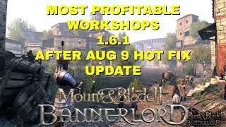 Most profitable workshops 161 after Hotfix update Mount and Blade 2 Bannerlord [upl. by Anatsirhc]