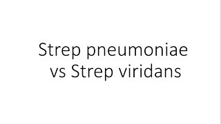 Streptococcus pneumoniae vs Streptococcus viridans  Microbiology [upl. by Enaht]