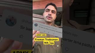 ARMY AOC VACANCY armyaoc armyaocrecruitment2024 aocfireman aoctradesman aocmaterialassistant [upl. by Yrakcaz]