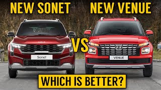 Sonet facelift VS Venue facelift  New Kia Sonet 2023 vs New Hyundai Venue 2023  comparison [upl. by Ykcaj]