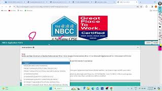 NBCC India Limited Recruitment Form Fill Up 2024  103 Posts All India 7 19 Posts Part 2 [upl. by Rikahs]