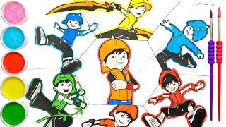 7 Tujuh Elemental Boboiboy  Menggambar Dan Mewarnai Boboiboy Kuasa 7 [upl. by Eppesiug362]