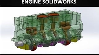 Timelapse Solidworks Motor 4 Cilindros Ensamble [upl. by Janik352]