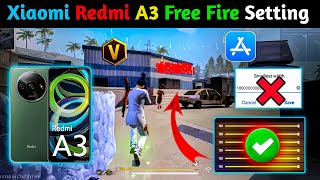 Xiaomi Redmi A3 Free Fire Setting⚙️ SensitivityDpi 🔥 Xiaomi Redmi A3 [upl. by Reemas622]