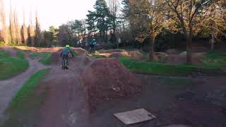 Western park jumps Leicester British Mountain biking saracen myst al 2020 DH bike DJI mini 2 drone [upl. by Eidnac]