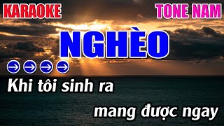 Nghèo Karaoke Tone Nam  Bm  Karaoke 9999  Beat Mới [upl. by Eedya]