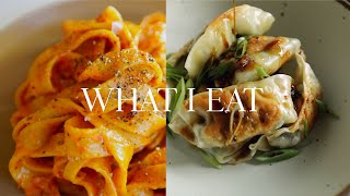 WHAT I EAT IN A WEEK VEGAN  Romesco Pasta Gyoza amp More 31 [upl. by Semyaj340]