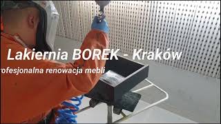 Lakiernia BOREK Kraków  Renowacja mebli lakierowanie drzwiczek kuchennych lakiernia meblowa Kraków [upl. by Kubis278]