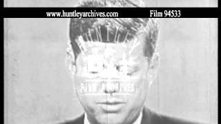 Kennedy Nixon debate 1960 sound check Archive film 94533 [upl. by Idram]