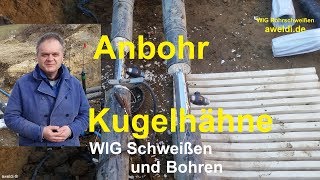 Anbohrung Rohrleitung FernwÃ¤rme Kugelventil Kugelhahn Anbohrung Druckrohrleitungen YT Channel FHD [upl. by Ellenahs]