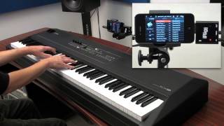 iRig MIDI in action with SampleTank grand pianos and strings on iPhone iPad iPod touch [upl. by Ganiats491]