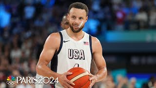 Steph Curry EXPLODES at the best time to lead Team USAs comeback vs Serbia  Paris Olympics [upl. by Ignatzia397]