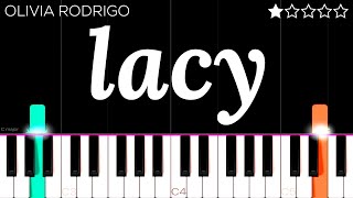 Olivia Rodrigo  lacy  EASY Piano Tutorial [upl. by Llehsal231]