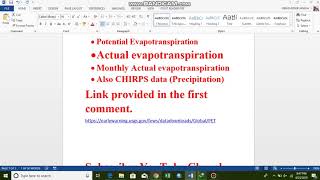 How to Download Evapotranspiration data [upl. by Binnings80]