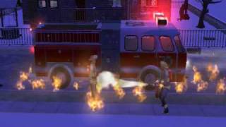 Sims 2 Fire truck on Fire [upl. by Enajaras]