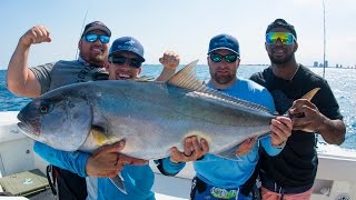 Amberjack Fishing Challenge  World Record Powerlifters vs NFL Linebacker  4K [upl. by Barnett487]