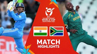 India v South Africa  Semifinal Match Highlights  U19 CWC 2024 [upl. by Dorelia]