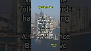 Spelling Time 488 spelling englishlearning englishvocabulary questions quiz [upl. by Elenaj283]