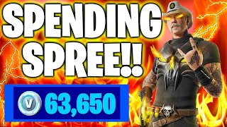 SPENDING 60000 VBUCKS in Fortnite Spending Spree 43 [upl. by Mita]