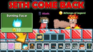 Catching Seth in Growtopia  BURNING FACE WILL BE PUBLIC GONE WRONG OMG  GrowTopia [upl. by Piselli237]