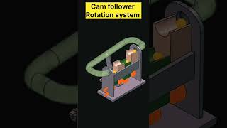 cam follower mechanism for Rotating Ball via hand operated Handling 3D animation design 3ddesign [upl. by Denver]