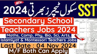 SST School Teaching Jobs Announced 2024  New Teaching Jobs Announced 2024  Apply Online Process [upl. by Htinnek]