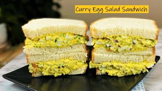 Curry Egg Salad Sandwich  How To Make a Curried Egg Sandwich [upl. by Kuth]