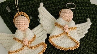 Como hacer Angeles a crochet 😇👼🎄🎅🤶 [upl. by Dellora]