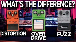 Whats the difference between Distortion Overdrive and Fuzz pedals [upl. by Marko]