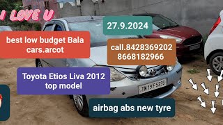 Toyota Etios Liva 2012 top model diesel sale airbag abs call 8668 182966 [upl. by Ahsinor994]