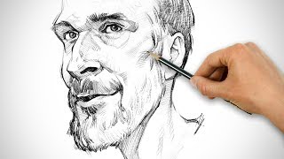 Drawing a Stylized Portrait NO SHADING [upl. by Deva]