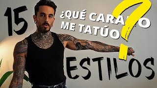 ¿Cuántos ESTILOS de TATUAJE existen 💉 15 Estilos de TATUAJES explicados [upl. by Oys]