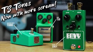 Mythos Envy Overdrive Demo amp Shootout  Envy vs TS9 vs TS808 Tube Screamer [upl. by Wulf]