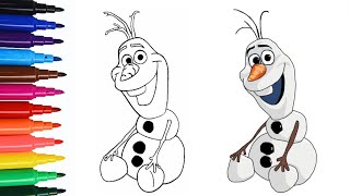 How to draw Olaf from Frozen frozen olaf disney disneyjunior waltdisneyworld art viral [upl. by Hulton]