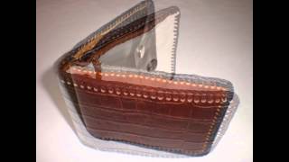 Leder Geldbörse Leather Wallet punzieren  nähen Geldtasche Leder handgefertigt [upl. by Anaibaf324]