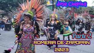 DANZA AZTECA ROMERIA VIRGEN DE ZAPOPAN 2023 quotJOSE CHEPIINAquot [upl. by Zeta342]