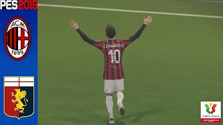 PES 2018  Master League  Cup 4  AC Milan VS Genoa  Super Star  PS4 No Commentary 1080p [upl. by Aicirtel262]