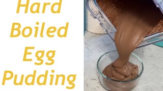 How to make hard boiled egg chocolate pudding No bake dessert keto recipe [upl. by Becca]