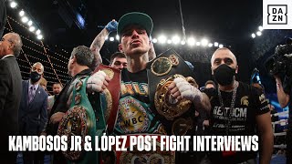 Kambosos Jr amp López Post Fight Interviews [upl. by Ysied]