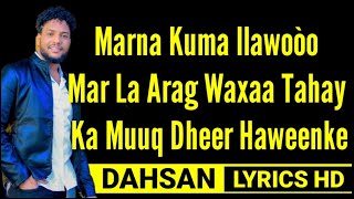 FAYSAL MUNIIR MAR LA ARAG HEES CUSUB 2022 LYRICS [upl. by Yendys]