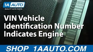 The 8th Eighth Digit in the VIN Vehicle Identification Number Indicates Engine [upl. by Kore]