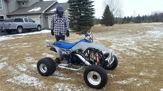 Absolutely INSANE Honda Trx250r First Ride Almost Breaks My Leg [upl. by Llerruj]